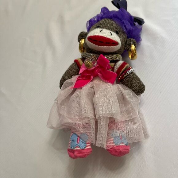 Dan Dee Sock Monkey Plush Stuffed Animal One Of A Kind Rare - Picture 4 of 9